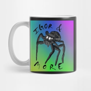 Jumping Spider Drawing V12 (With Words) Mug